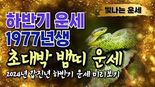 [뱀띠77년생 갑진년 하반기 운세] 뱀띠운세77년생 뱀띠운세77년생 뱀띠 운세 2024년 갑진년 운세1977…