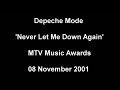 Depeche Mode &quot;Never Let Me Down Again&quot; (MTV Music Awards) 08 November 2001