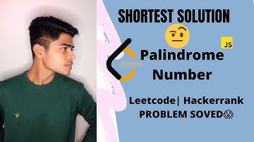 Palindrome number solved in 1 line 😱 | Shortest solution for leetcode problem.