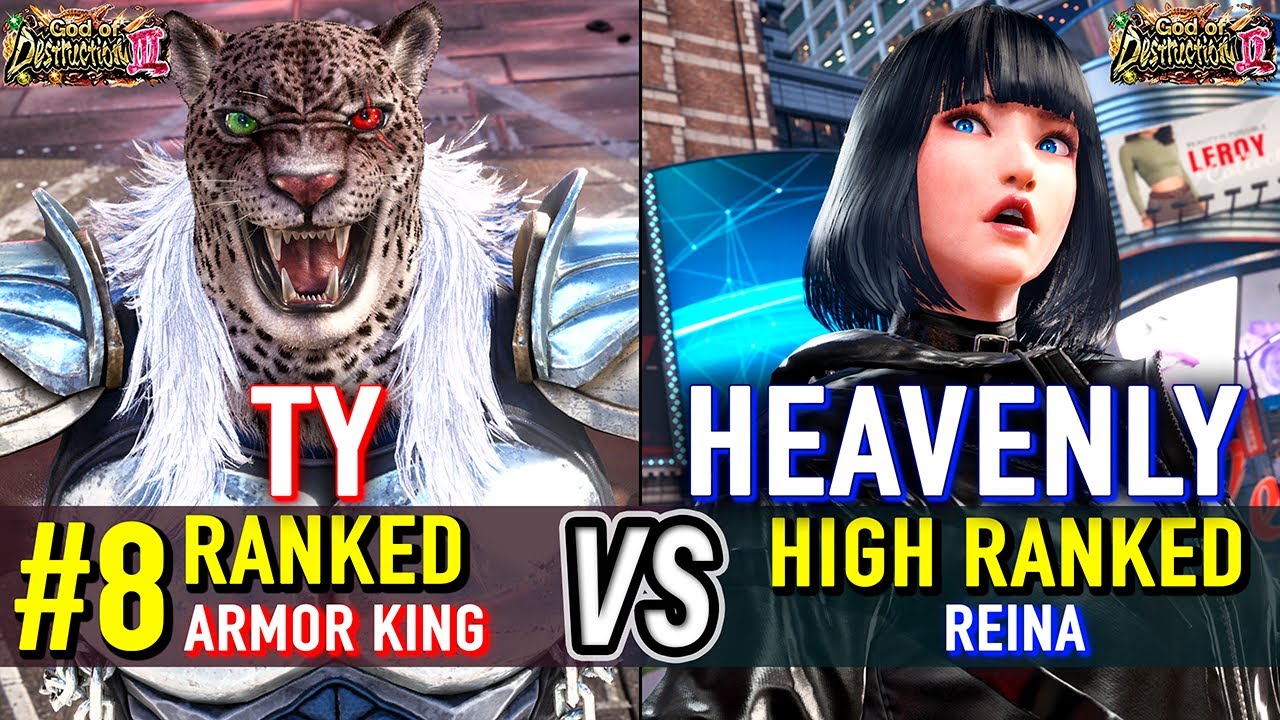 T8 🔥 TY (#8 Ranked Armor King) vs HEAVENLY (Reina) 🔥 Tekken 8 High Level Gameplay