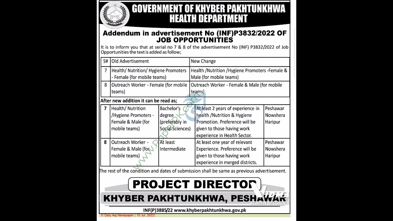 Health Department jobs in 2022