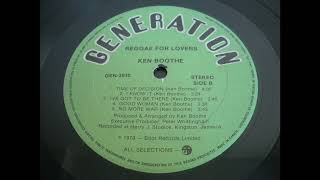 Ken Boothe - I've Got To Be There - Generation LP Reggae For Lovers 1979