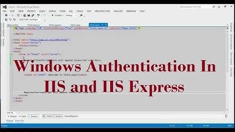 How To Implement Windows Authentication In IIS and IIS Express