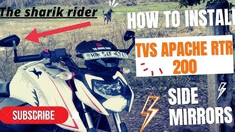 Bar end Mirrors Install on Apache RTR 200 4V Riding modes #thesharikrider #tvs #rtr2004v #riders