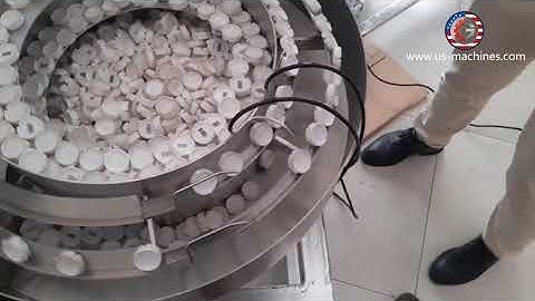 Irregular plastic cap different shape cap vibrating sorting bowl sorter feeding bowl testing video