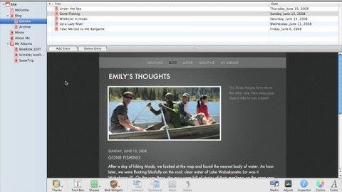 Apple iLife iWeb-Creating a Blog