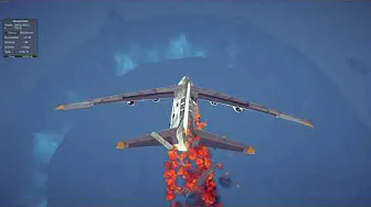 Satisfying plane crash in the Mountains #besiege #besiege_airplane_crashes #besiege_plane_crash