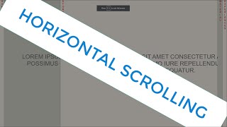 Horizontal Scroll with HTML, CSS, and JavaScript