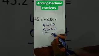 Adding Decimal Numbers 😁😁😁#arithmetictricks #shorts #mathtricks #mathsscam #decimals