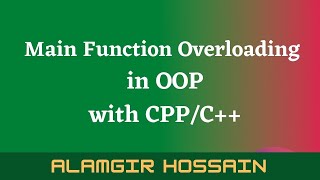 Main function overloading in OOP with CPP/C++