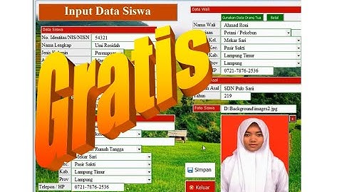 Aplikasi Data Siswa Excel VBA Gratis