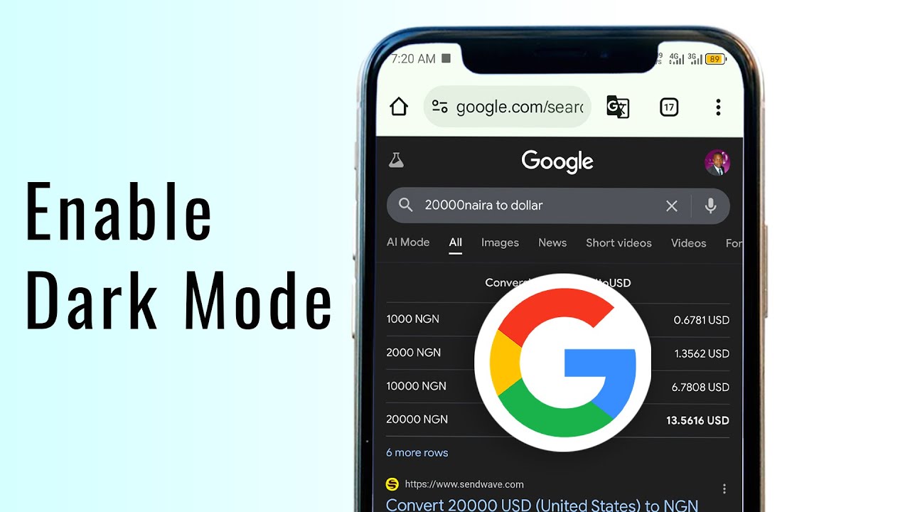 How to Enable Dark Mode on Google Search in Chrome Mobile!