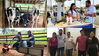 PAI, MÃE E FILHA - DO LEITE NO CURRAL A MERENDA DA ESCOLA