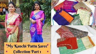 My Kanchi Pattu Saree Collection Part 1 || Lockdown Shopping || Wedding Sarees With Price
