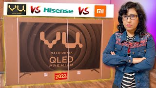 VU Premium QLED TV Unboxing & Review 2022 | Mi QLED TV Vs Vu QLED TV vs Hisense Qled TV| Vu QLED TV