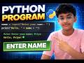 Beginner Python Program: Input Name & Print It 👨💻.Perfect for beginners..