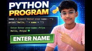 Beginner Python Program: Input Name &amp; Print It 👨‍💻.Perfect for beginners..