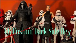 1/6 Scale Dark Side Rey Custom Star Wars DIY Tutorial Jiaou Doll Seamless Body Educational Review