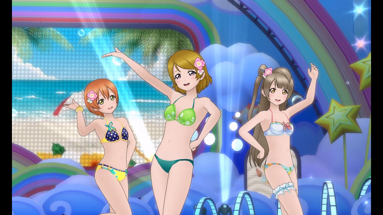 SIFAS MV] Natsuiro Egao de 1,2,Jump! (µ's, No Skirt, Summer Splash
