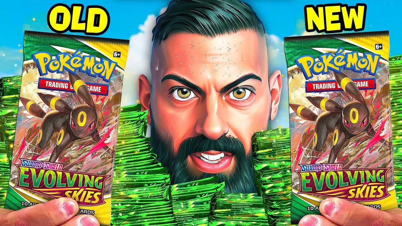 Old Vs New Evolving Skies Pokemon Packs Old Vs New Evolving Skies Pokemon Packs