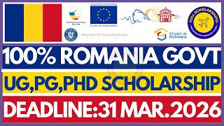 How To Apply For Romania Government Fully Funded Scholarships 2026 Ug, Masters & Phd Step By Step