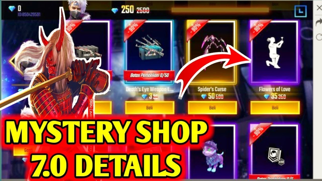 FREE FIRE MYSTERY SHOP 7.0 DETAILS | SAMURAI BUNDLE IN ...