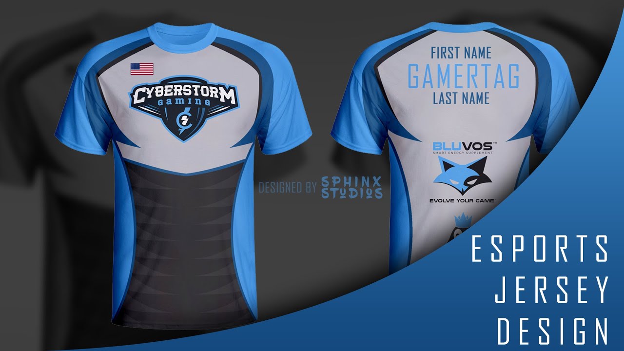 Download eSports Jersey Speed Art | Cyberstorm Gaming - YouTube