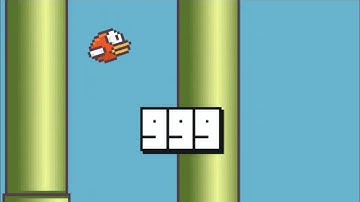 What happens when you reach 999 in Flappy Bird? (using a mod for invincibility)