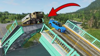 Cars Vs. Open Drawbridge Flying Cars