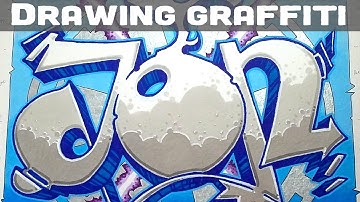 Drawing graffiti with markers #3 // Star Wars graffiti and Promarker tutorial