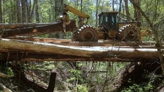 Our temporary bridge had it up in a day and a half, skidded over 250000 ft. of timber across http://www.loggerwade.com/shop/