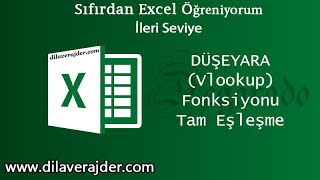 Excel Eğitim Dersleri 80 - Düşeyara Formülü (Vlookup) Tam Eşleşme