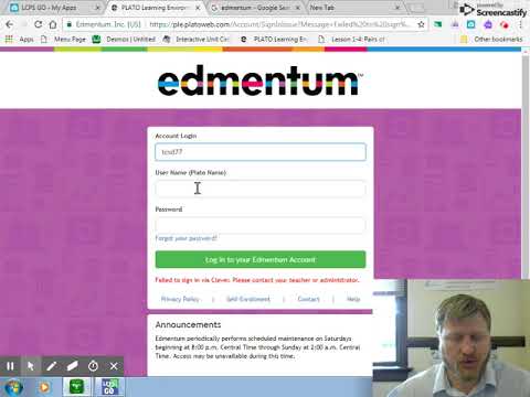 Logging in to Edmentum