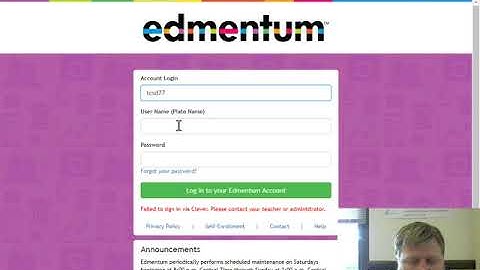 Logging in to Edmentum