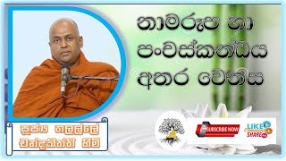 නාමරුප හා පංචස්කන්ධය අතර වෙනස || Ven. Thalalle Chandakiththi Thero