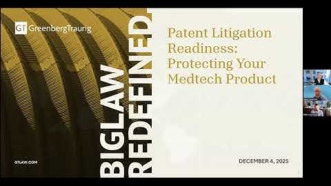 Webinar - Patent Litigation Trends in MedTech