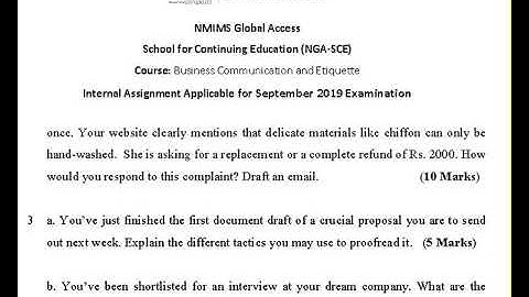 NMIMS  Solved Assignment  Business Communication and Etiquette  Sep  2019 Call 9025810064
