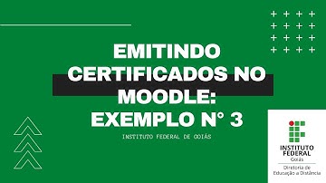 Emitindo certificados no Moodle: Exemplo N° 3