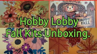 Unboxing Hobby Lobby Fall Diamond Painting Kits