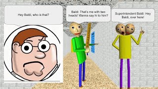 Every single character has two heads and it makes no sense | Superintendent in Baldi screenshot 4