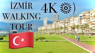 Lovely İZMİR 🇹🇷 4K Walking Tour, Kıbrıs Şehitleri Caddesi, Alsancak, Kordon, Sunny Weather