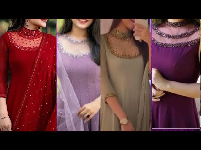 2020 #Net #Kurti Designs|Net Kameez Designs|Net Shirt Designs|Net #Dresses  Designs Collection - YouTube | Designer dresses, Lace dress, Kurta neck  design