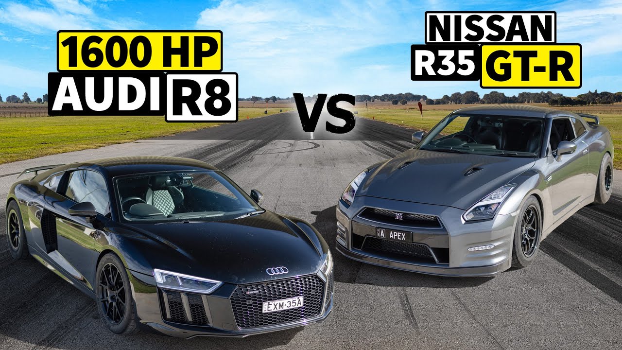 1650hp R35 GT-R vs 1600hp Audi R8 // THIS vs THAT Down Under