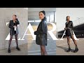 ZARA TRY-ON HAUL | chunky boots, puffer jacket, leather blazer