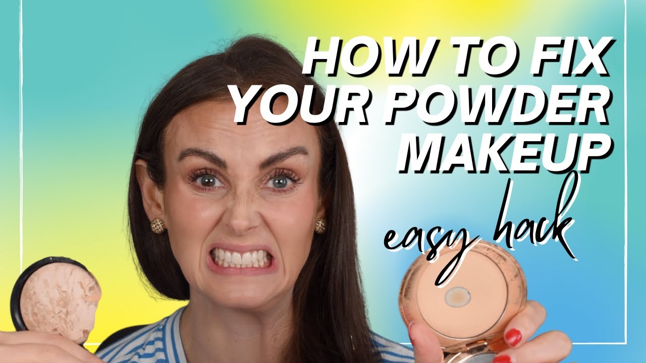 MAKEUP HACK! How to clean the hard film off powder makeup 😱♻️ YouTube