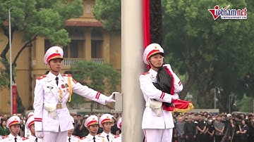 Lễ Thượng Cờ Rủ Quốc tang Tổng Bí Thư Nguyễn Phú Trọng Tại Quảng Trường Ba Đình