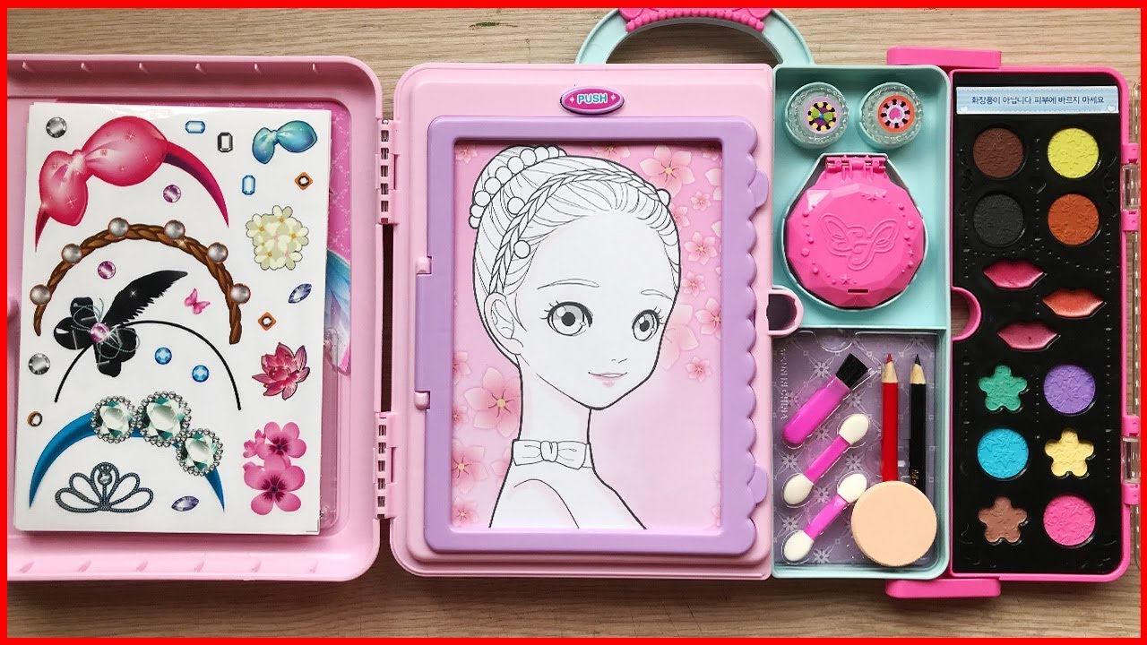 Download ĐỒ CHƠI TRANG ĐIỂM BÚP BÊ HÀN QUỐC, CÔNG CHÚA XINH - Makeup set toys for kids (Chim Xinh)