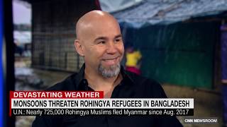 Thomas Nybo on Rohingya camp monsoons -- CNNi interview with Natalie Allen