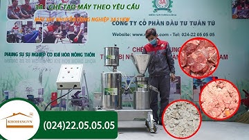 Máy xay nhuyễn công nghiệp|Máy nghiền thực phẩm xương thịt lợn gà Inox 3A11KW