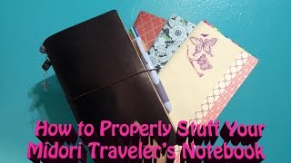 How To: Stuffing your Midori Traveler's Notebook